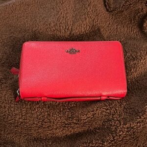 Coach Red Leather Wallet